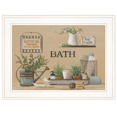 Farmhouse Bath White Framed Print Bathroom Wall Art - Homeroots