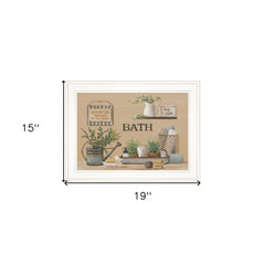 Farmhouse Bath White Framed Print Bathroom Wall Art - Homeroots