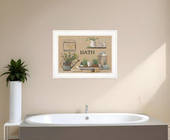 Farmhouse Bath White Framed Print Bathroom Wall Art - Homeroots