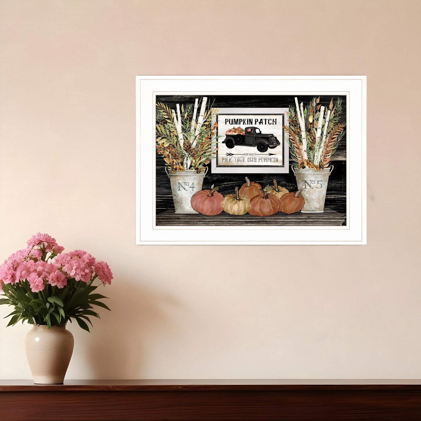 Pumpkin Patch Still Life 2 White Framed Print Wall Art - Homeroots - Flyclothing LLC