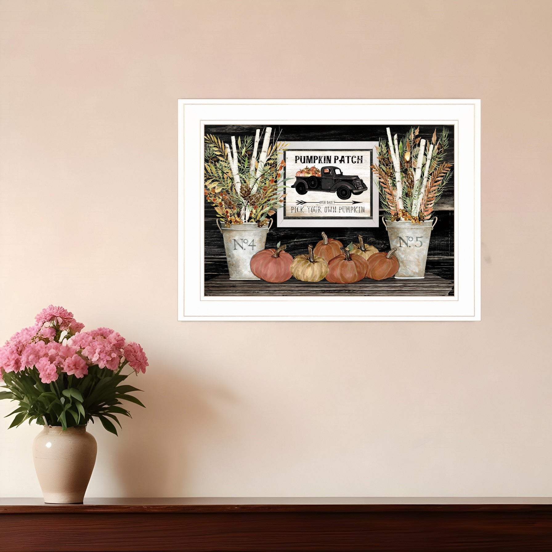 Pumpkin Patch Still Life 2 White Framed Print Wall Art - Homeroots - Flyclothing LLC