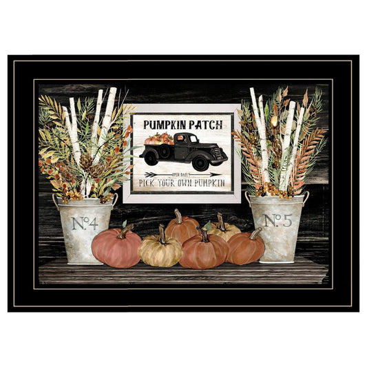 Pumpkin Patch Still Life 3 Black Framed Print Wall Art - Homeroots - Flyclothing LLC