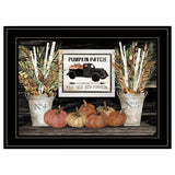 Pumpkin Patch Still Life 3 Black Framed Print Wall Art - Homeroots