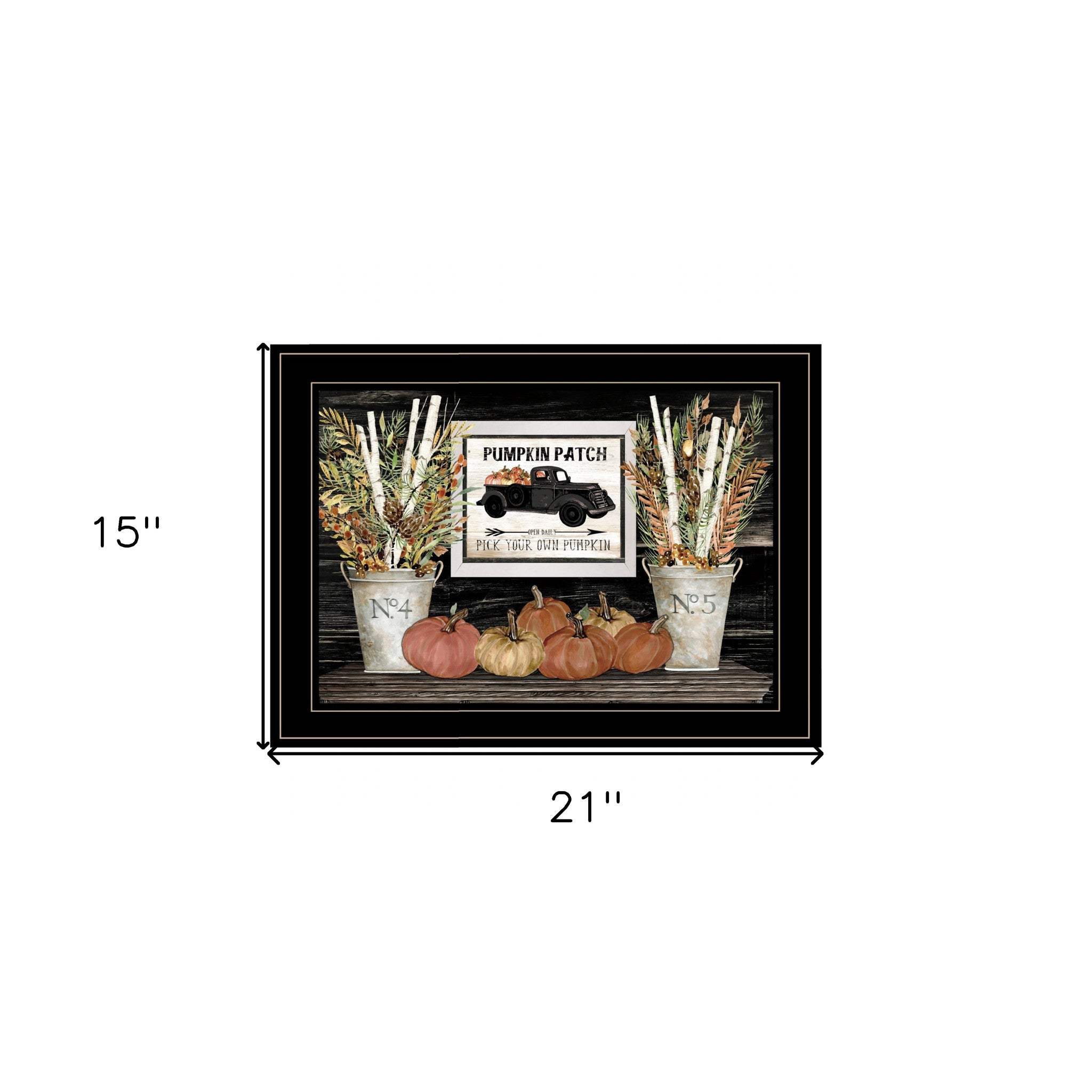 Pumpkin Patch Still Life 3 Black Framed Print Wall Art - Homeroots - Flyclothing LLC