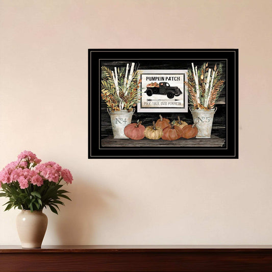 Pumpkin Patch Still Life 3 Black Framed Print Wall Art - Homeroots - Flyclothing LLC