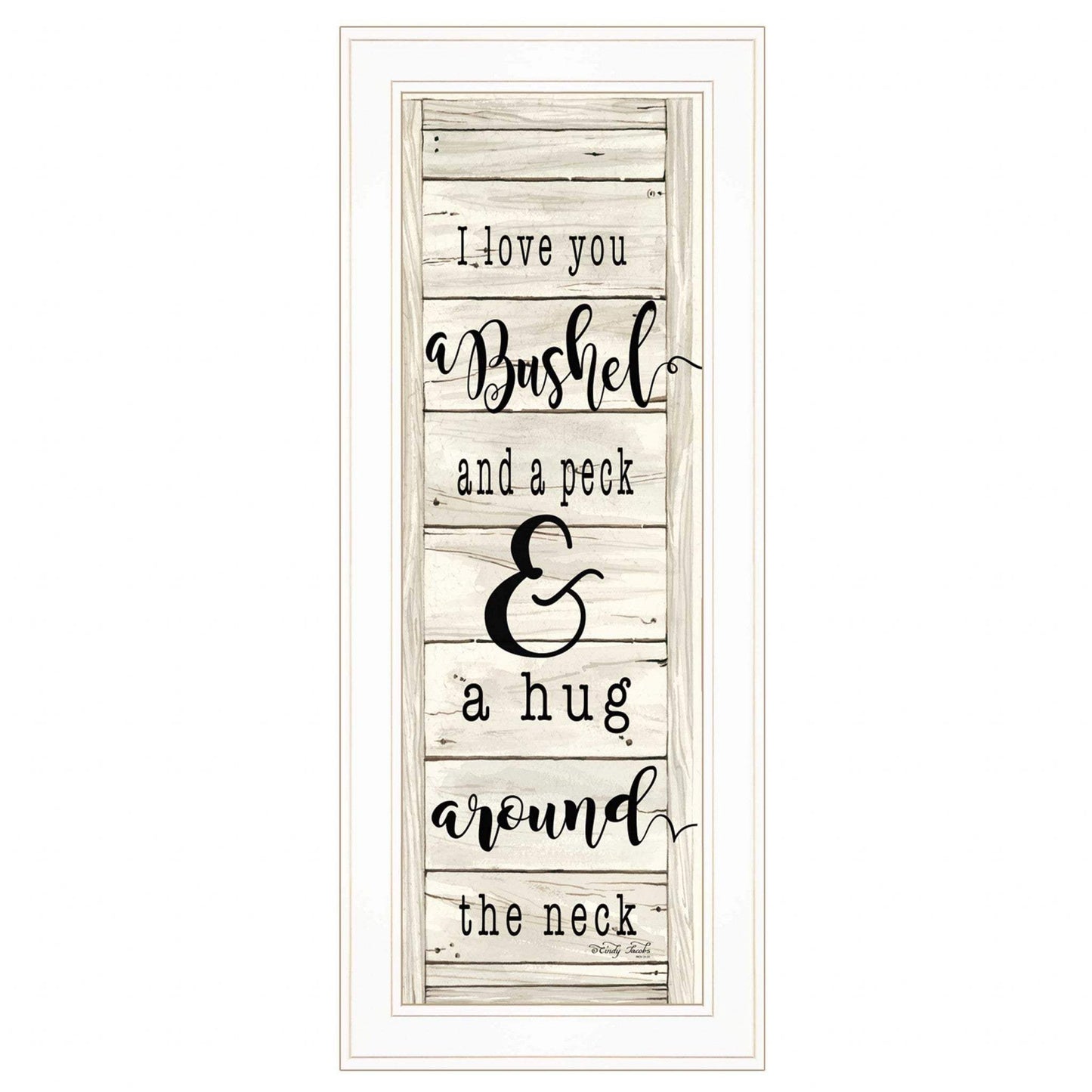 Hugs Collection 1 White Framed Print Wall Art - Homeroots - Flyclothing LLC