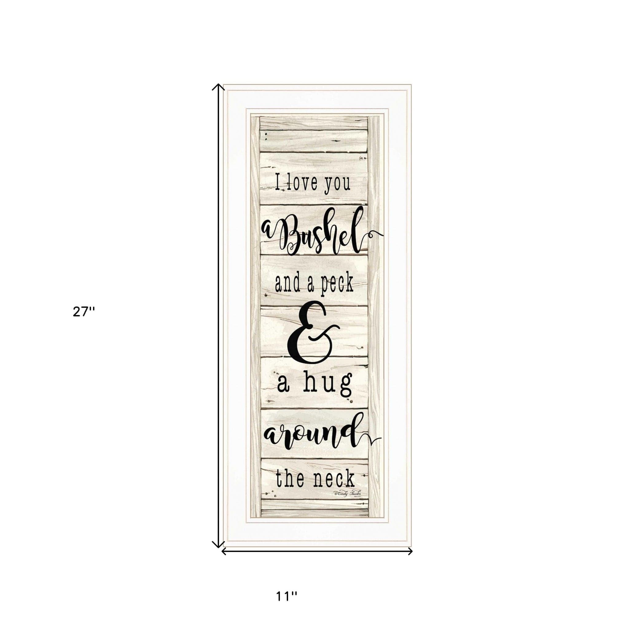 Hugs Collection 1 White Framed Print Wall Art - Homeroots