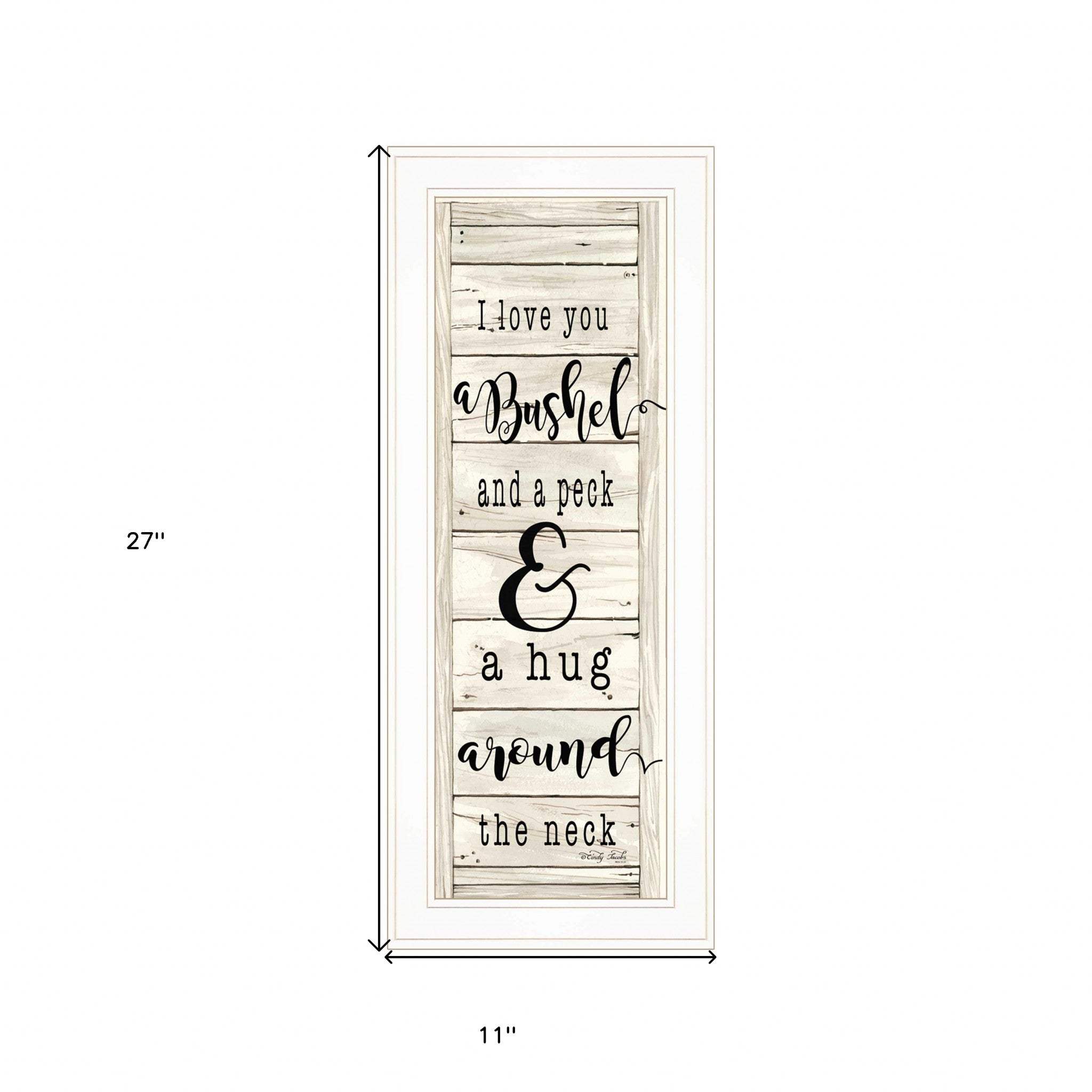 Hugs Collection 1 White Framed Print Wall Art - Homeroots - Flyclothing LLC