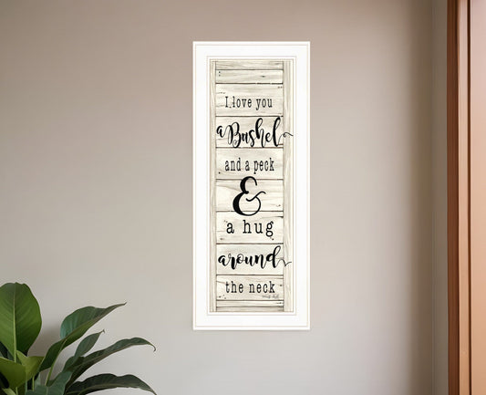 Hugs Collection 1 White Framed Print Wall Art - Homeroots