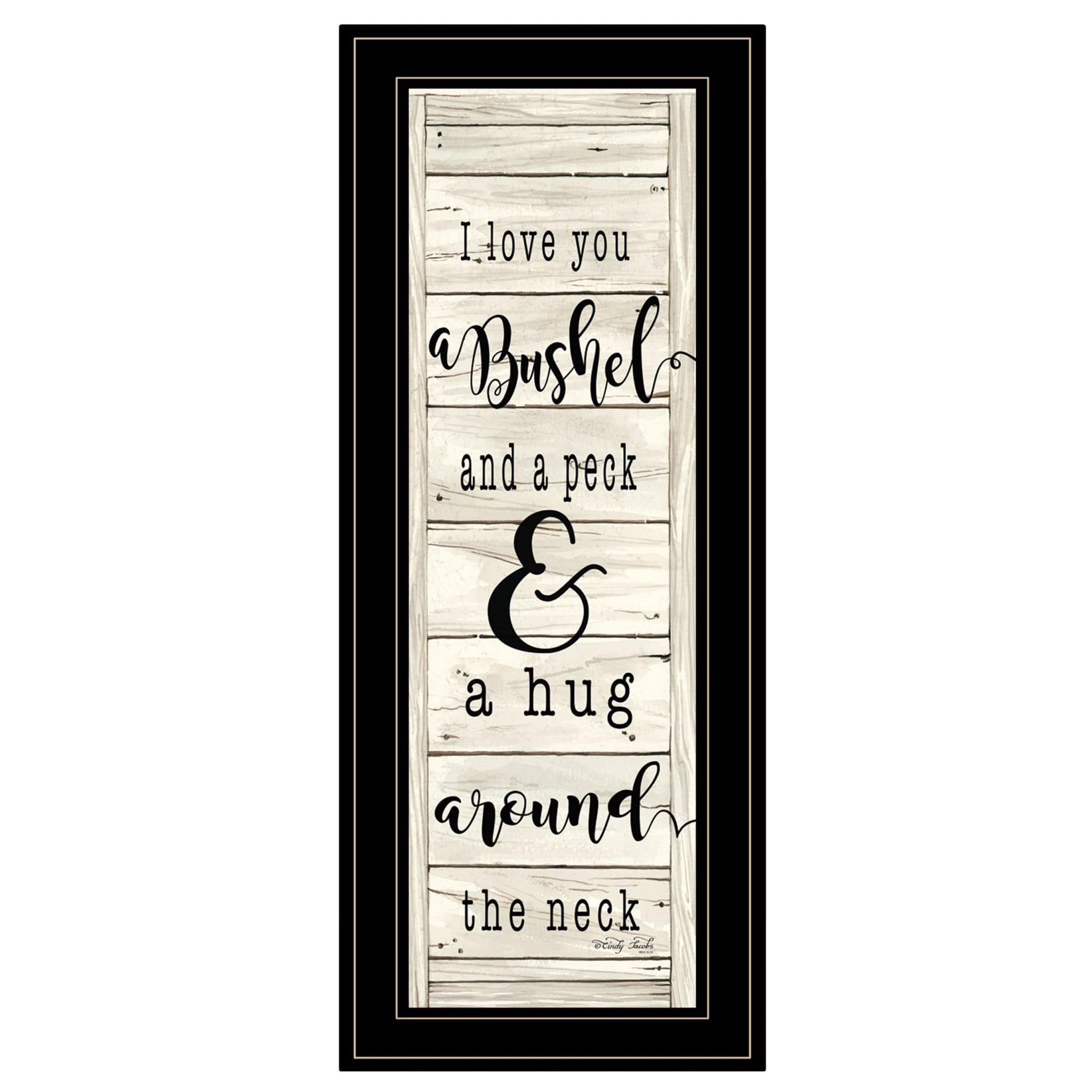 Hugs Collection 2 Black Framed Print Wall Art - Homeroots