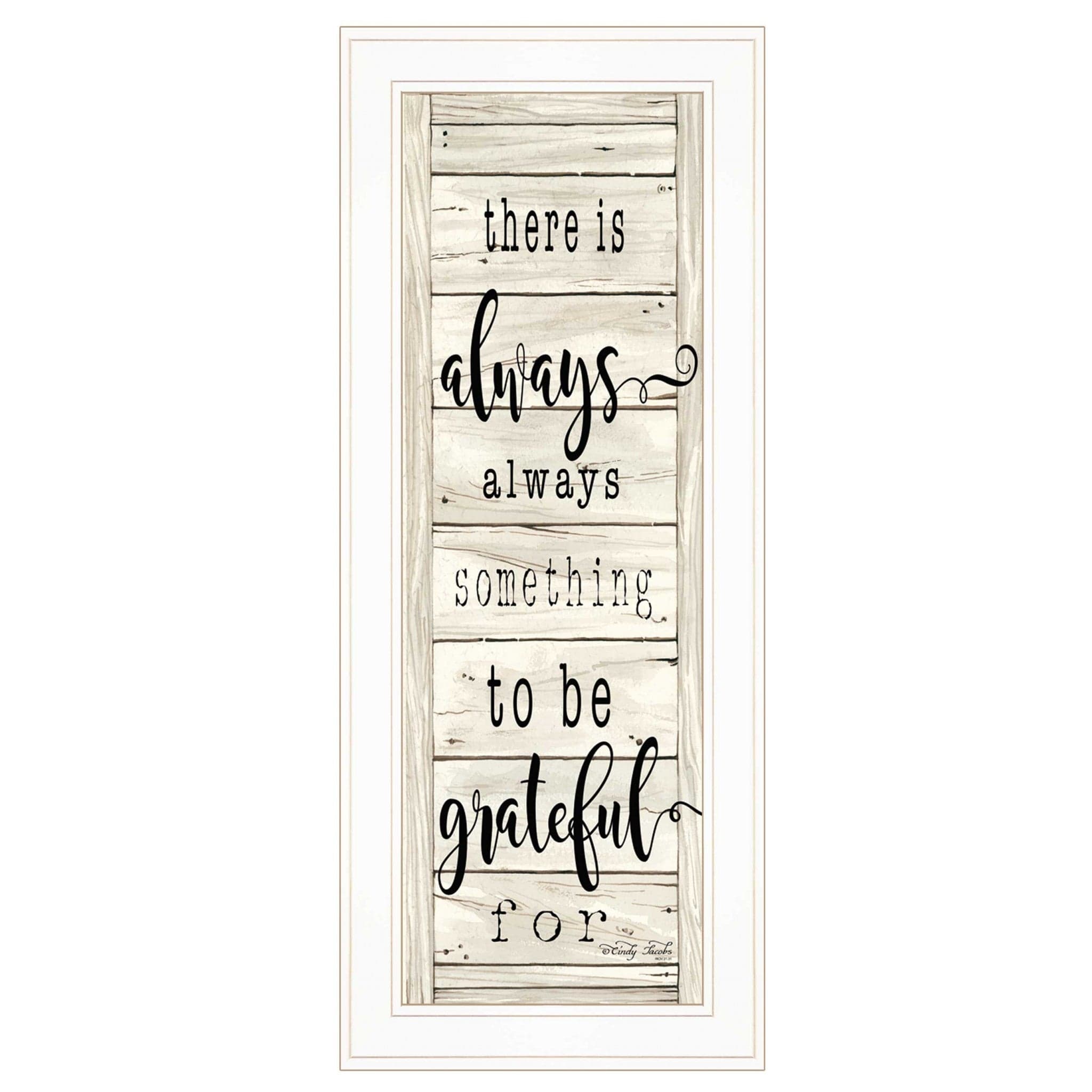 Be Grateful Collection 1 White Framed Print Wall Art - Homeroots