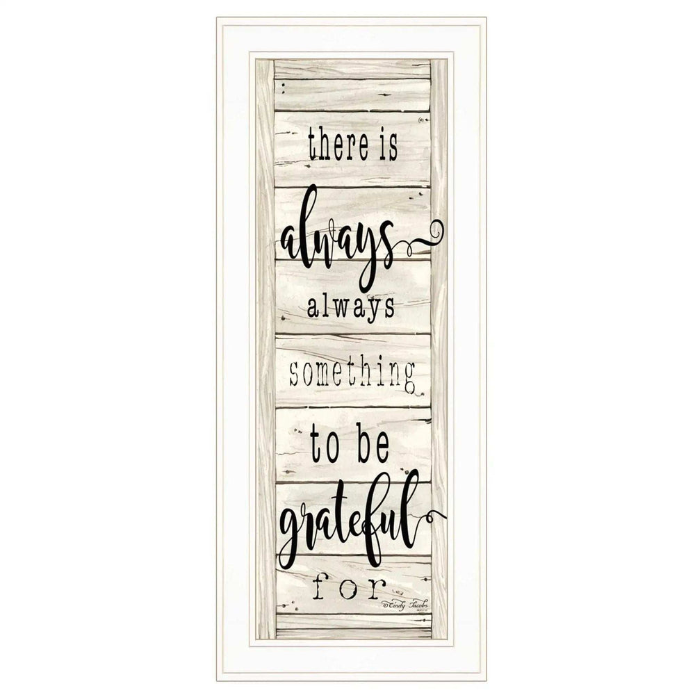 Be Grateful Collection 1 White Framed Print Wall Art - Homeroots - Flyclothing LLC