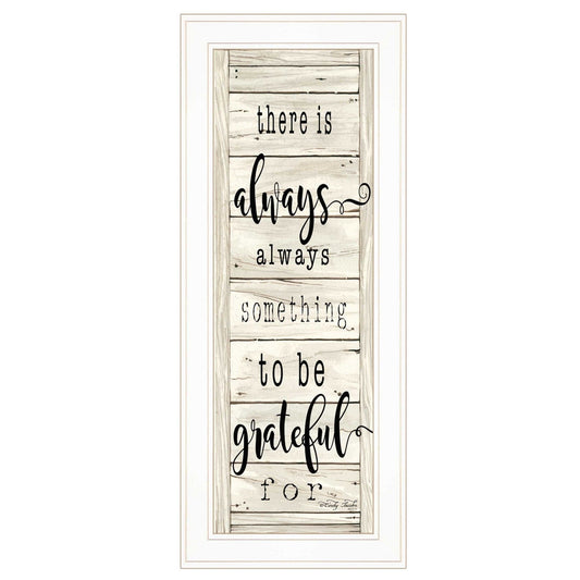 Be Grateful Collection 1 White Framed Print Wall Art - Homeroots