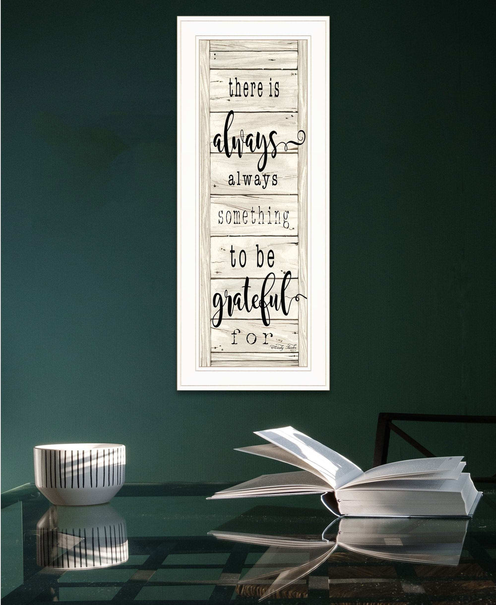 Be Grateful Collection 1 White Framed Print Wall Art - Homeroots - Flyclothing LLC