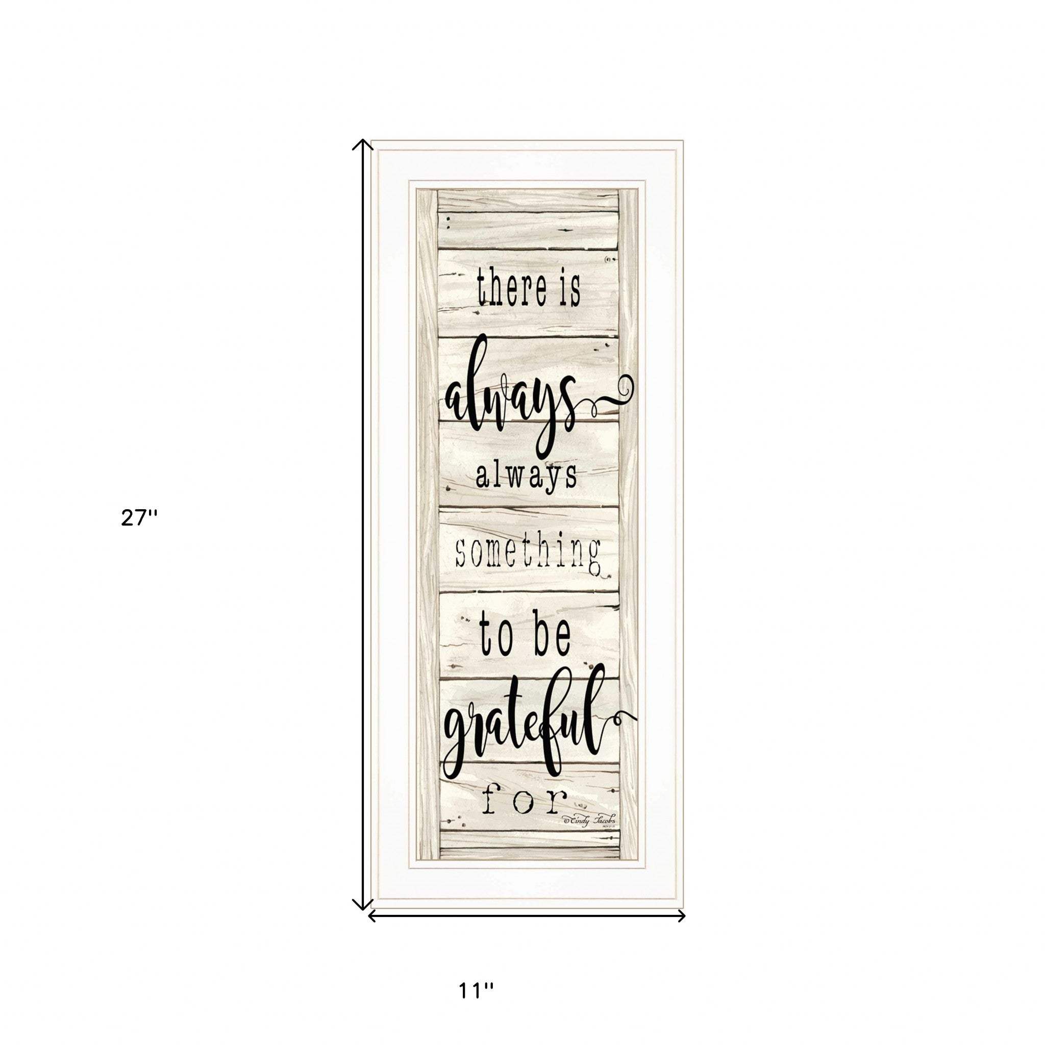 Be Grateful Collection 1 White Framed Print Wall Art - Homeroots - Flyclothing LLC