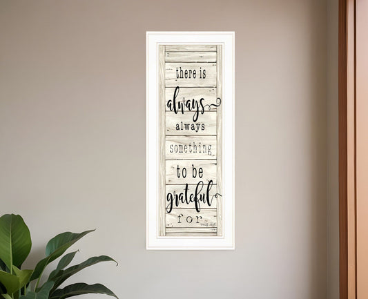 Be Grateful Collection 1 White Framed Print Wall Art - Homeroots