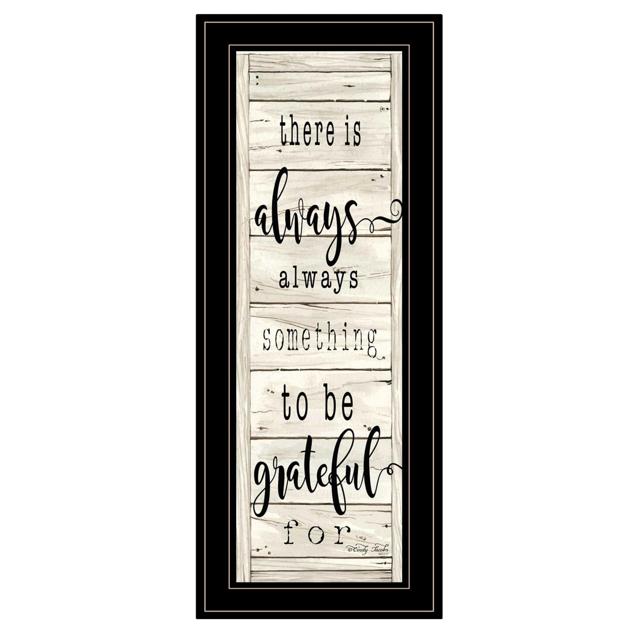 Be Grateful Collection 2 Black Framed Print Wall Art - Homeroots