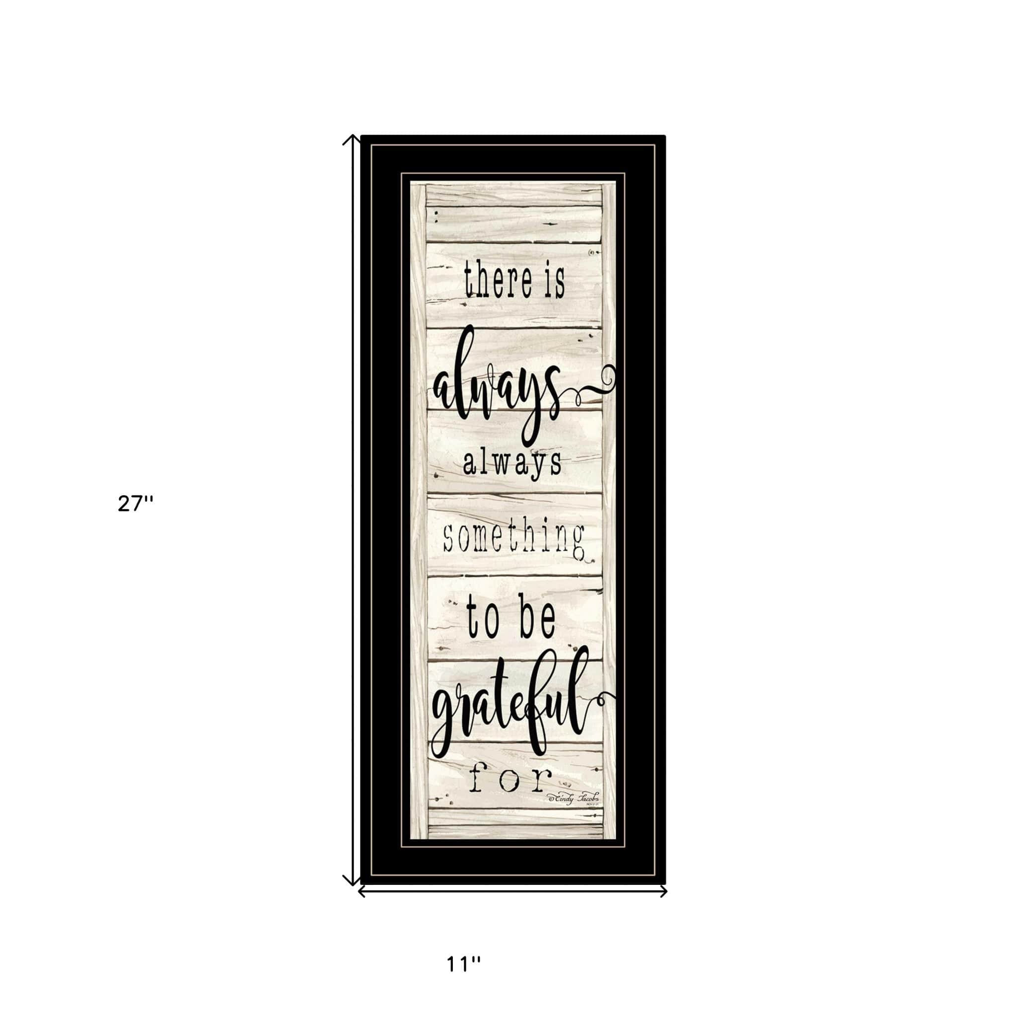Be Grateful Collection 2 Black Framed Print Wall Art - Homeroots