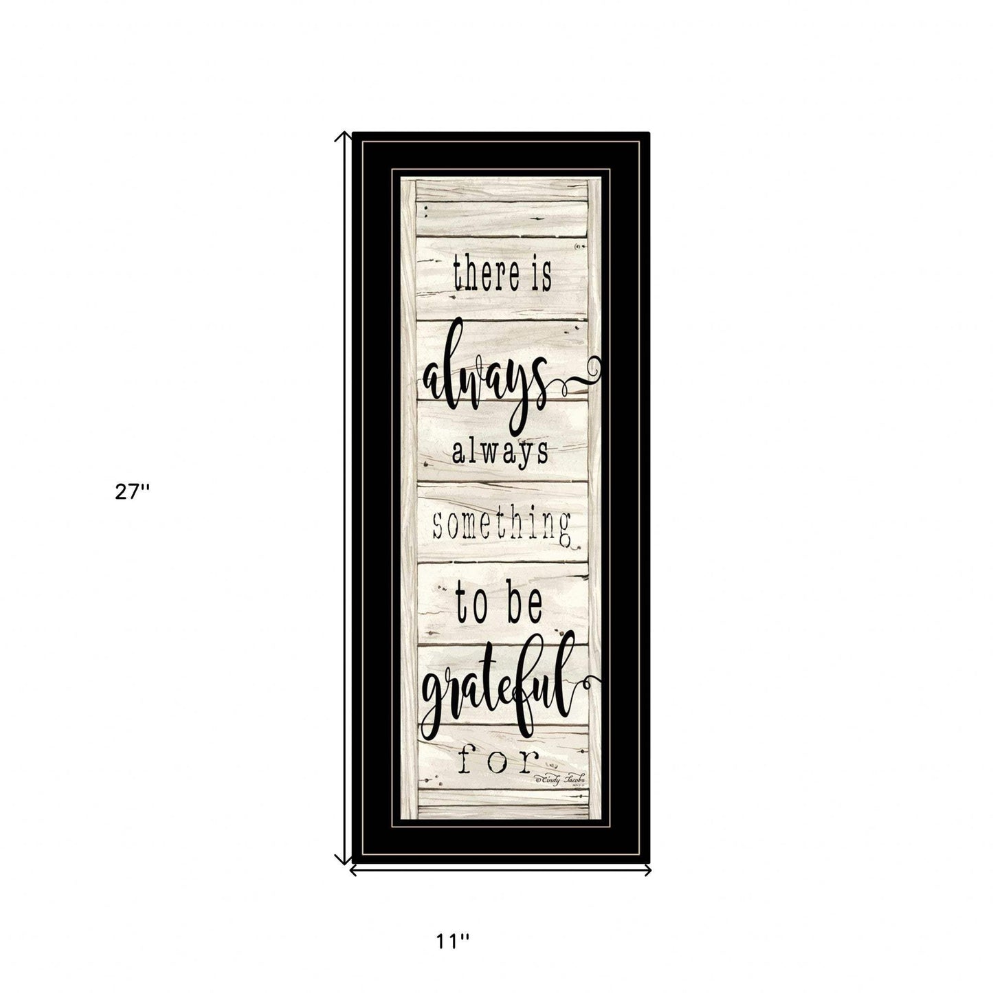 Be Grateful Collection 2 Black Framed Print Wall Art - Homeroots - Flyclothing LLC