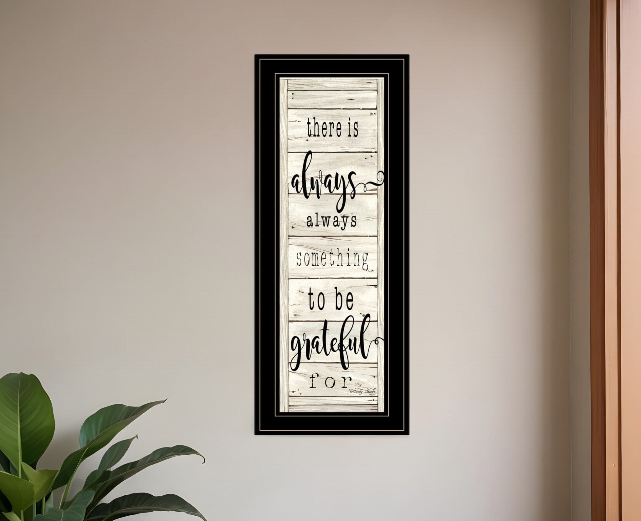 Be Grateful Collection 2 Black Framed Print Wall Art - Homeroots