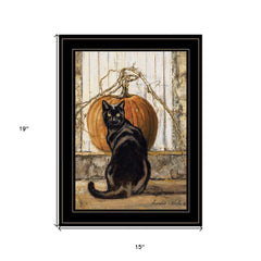 Black Cat 2 Black Framed Print Wall Art - Homeroots