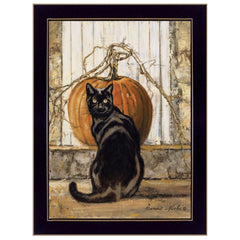 Black Cat 3 Black Framed Print Wall Art - Homeroots