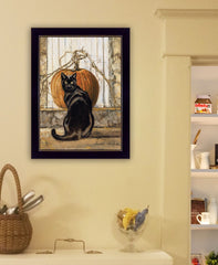 Black Cat 3 Black Framed Print Wall Art - Homeroots