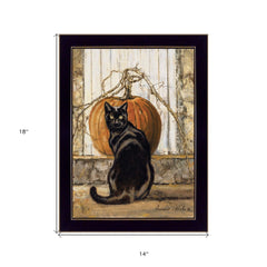 Black Cat 3 Black Framed Print Wall Art - Homeroots