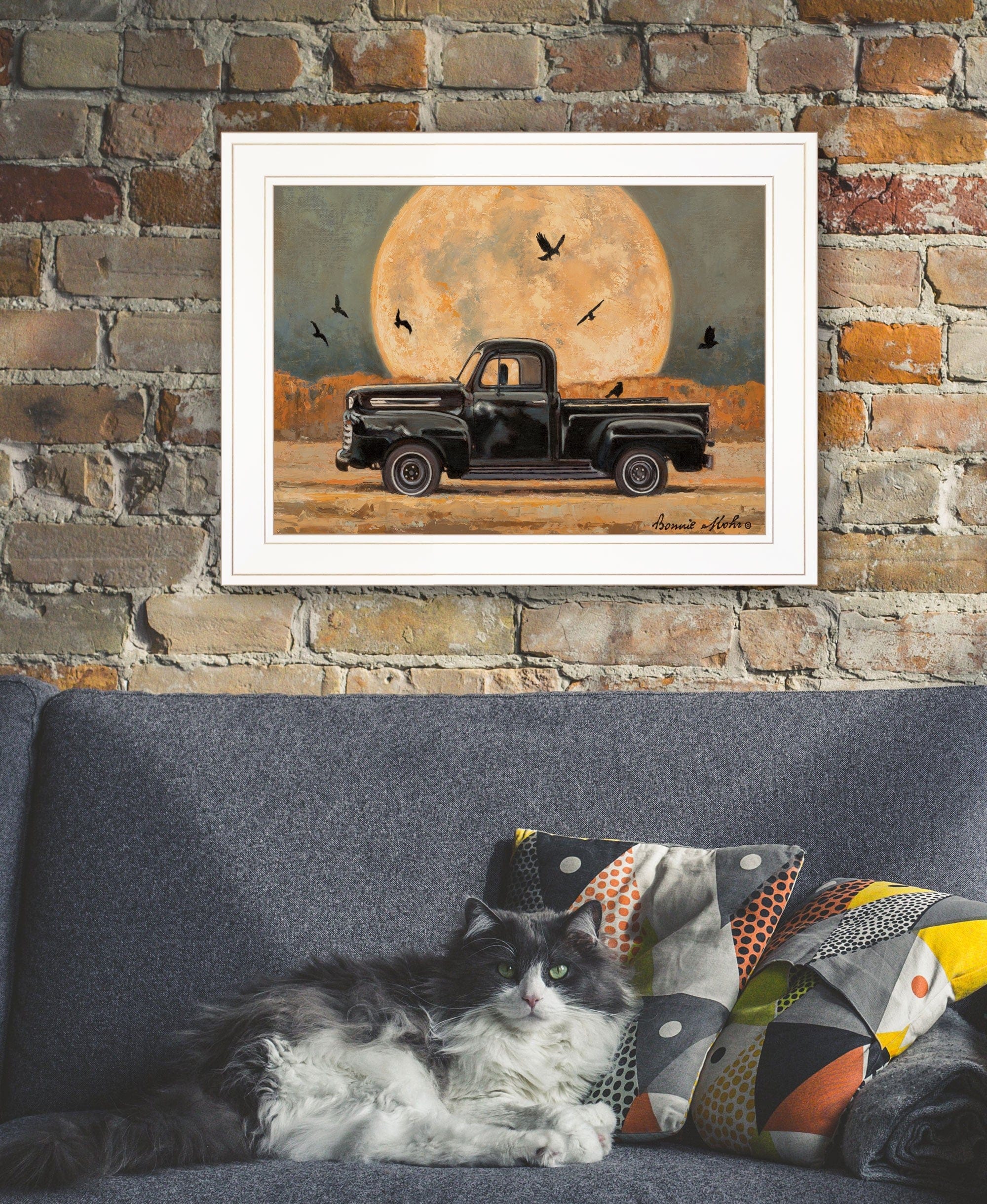 Harvest Moon 3 White Framed Print Kitchen Wall Art - Homeroots