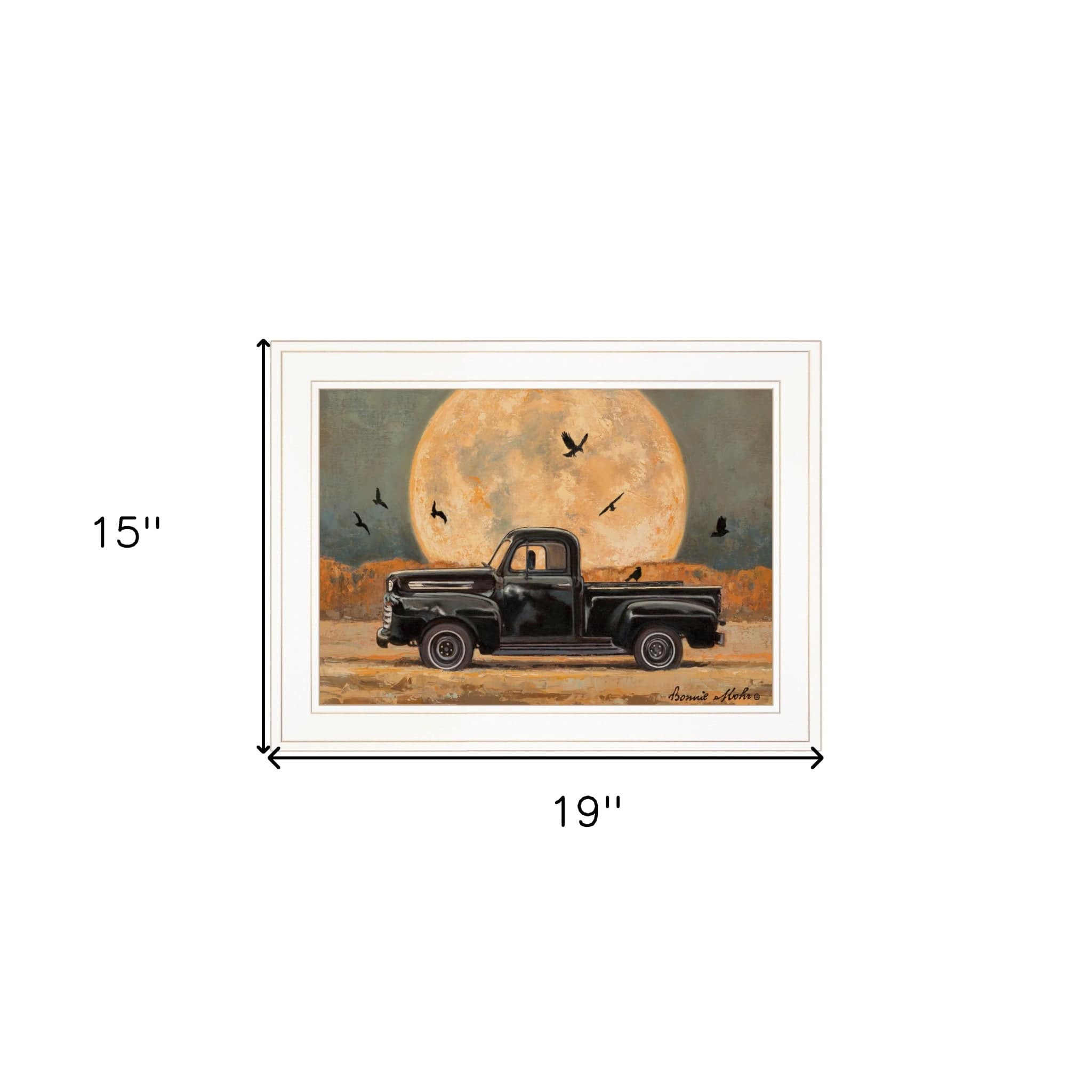 Harvest Moon 3 White Framed Print Kitchen Wall Art - Homeroots