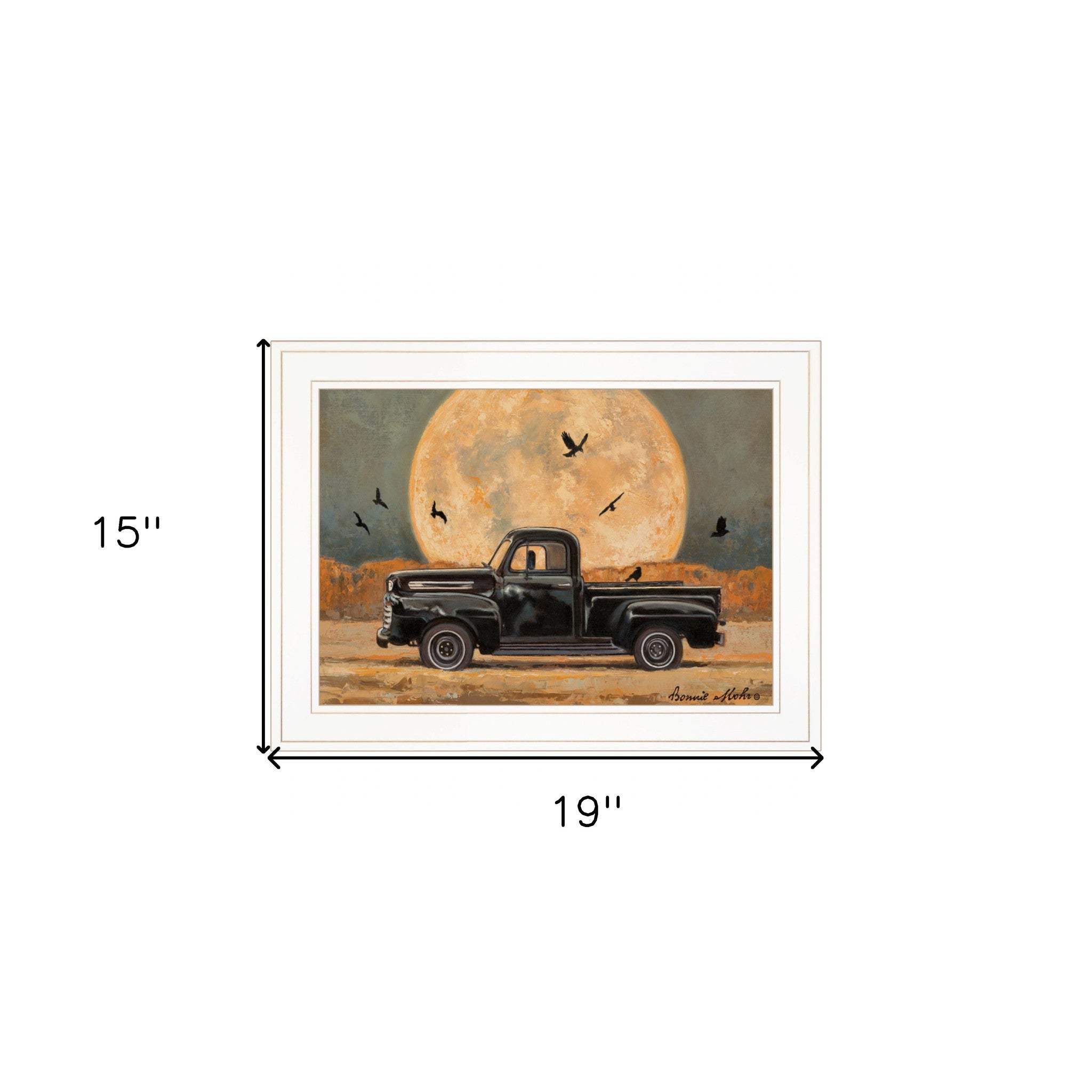 Harvest Moon 3 White Framed Print Kitchen Wall Art - Homeroots - Flyclothing LLC