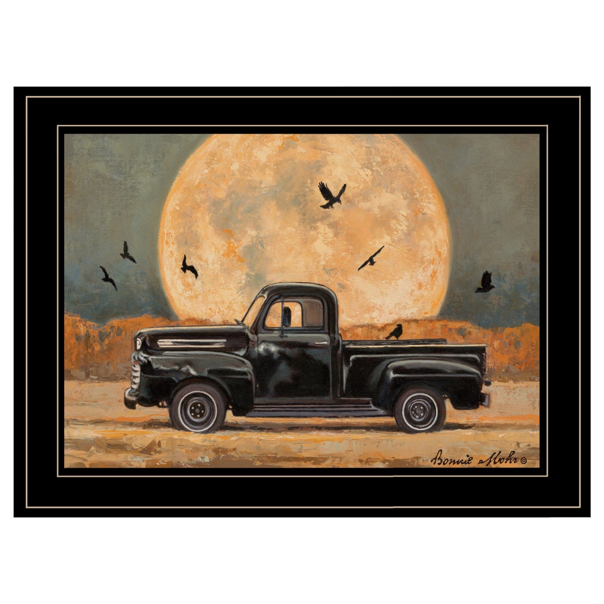 Harvest Moon 4 Black Framed Print Kitchen Wall Art - Homeroots