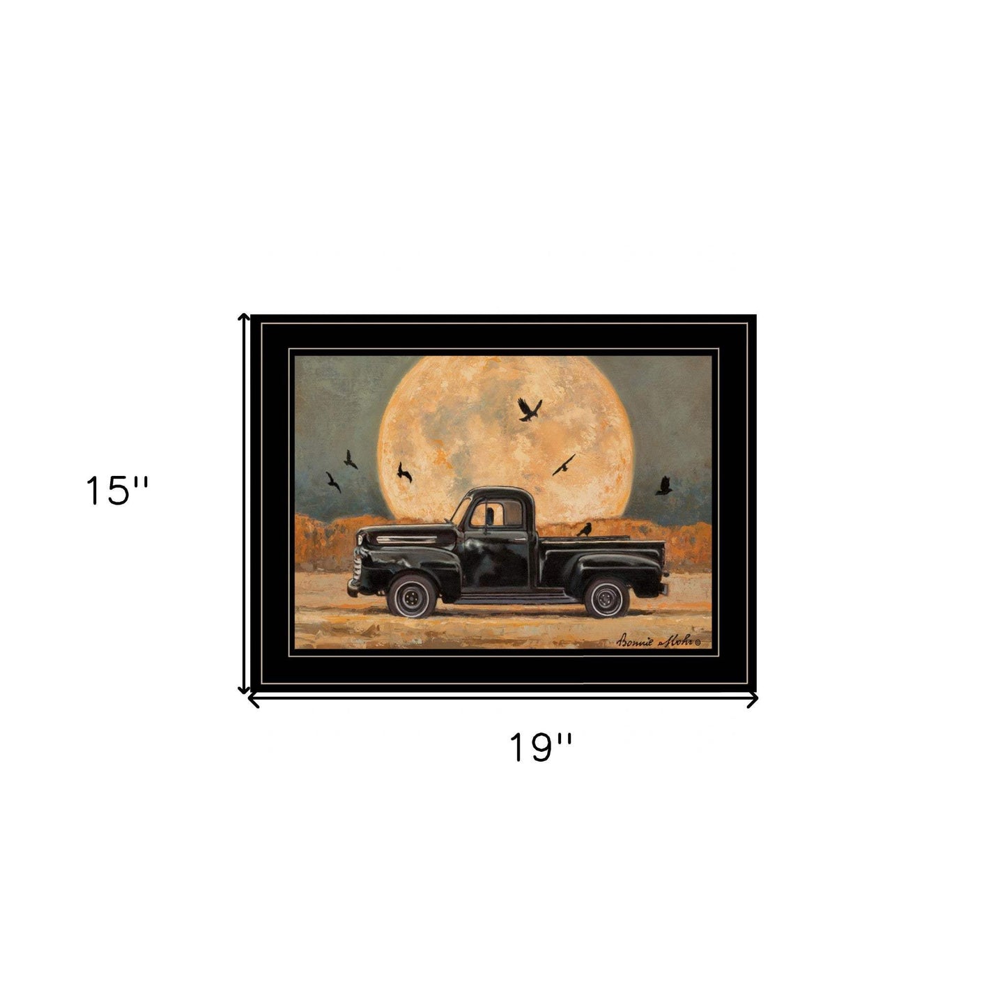 Harvest Moon 4 Black Framed Print Kitchen Wall Art - Homeroots - Flyclothing LLC
