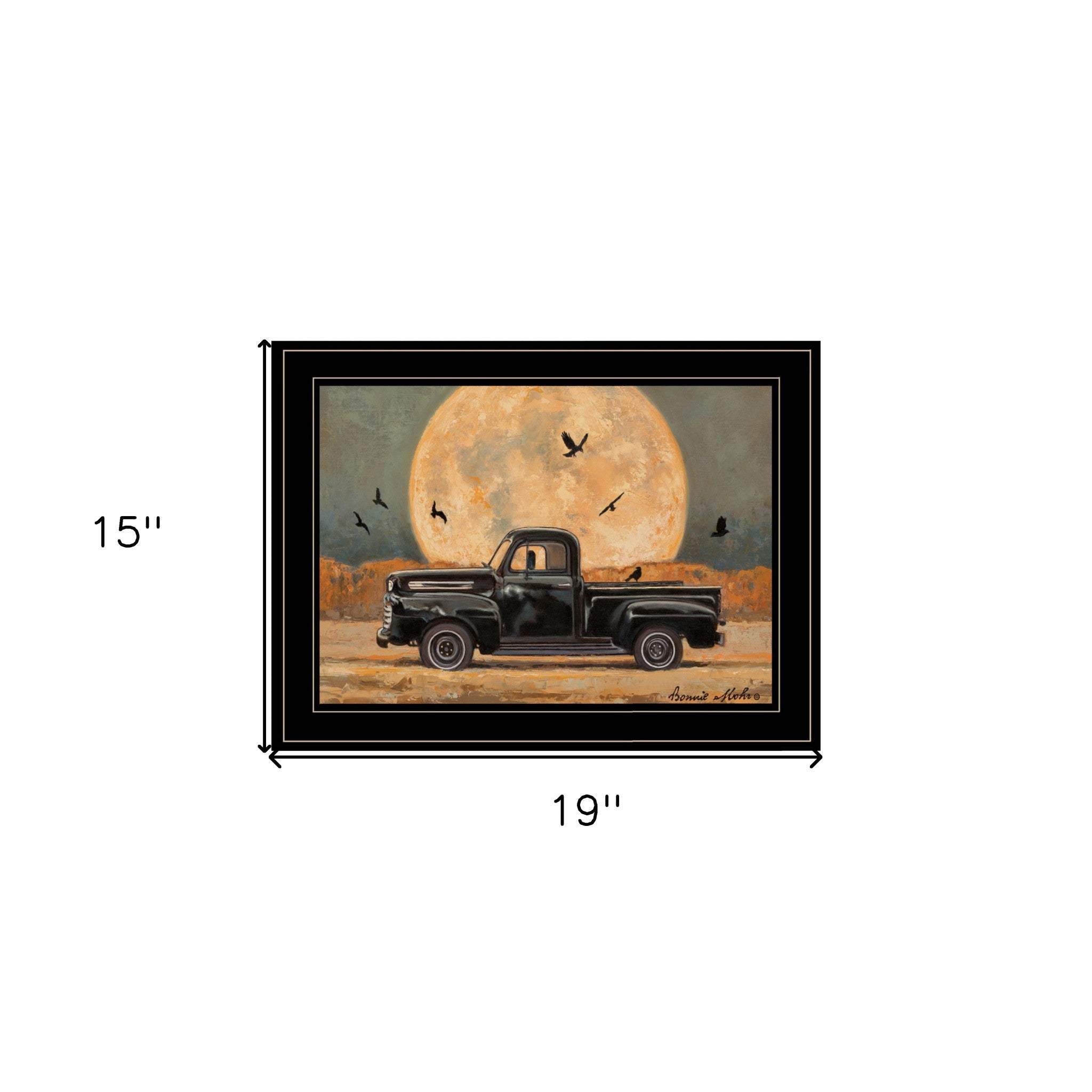 Harvest Moon 4 Black Framed Print Kitchen Wall Art - Homeroots - Flyclothing LLC