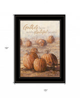 Gather Here with Grateful Hearts 2 Black Framed Print Wall Art - Homeroots - Flyclothing LLC