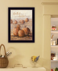 Gather Here With Grateful Hearts 3 Black Framed Print Wall Art - Homeroots