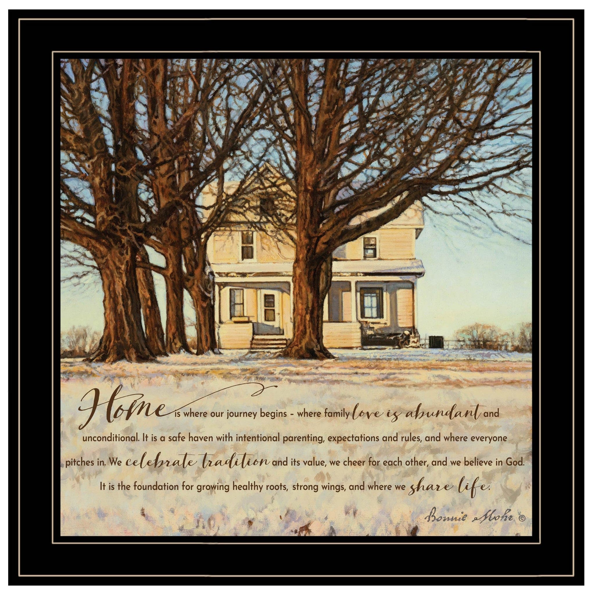 Home 2 Black Framed Print Wall Art - Homeroots