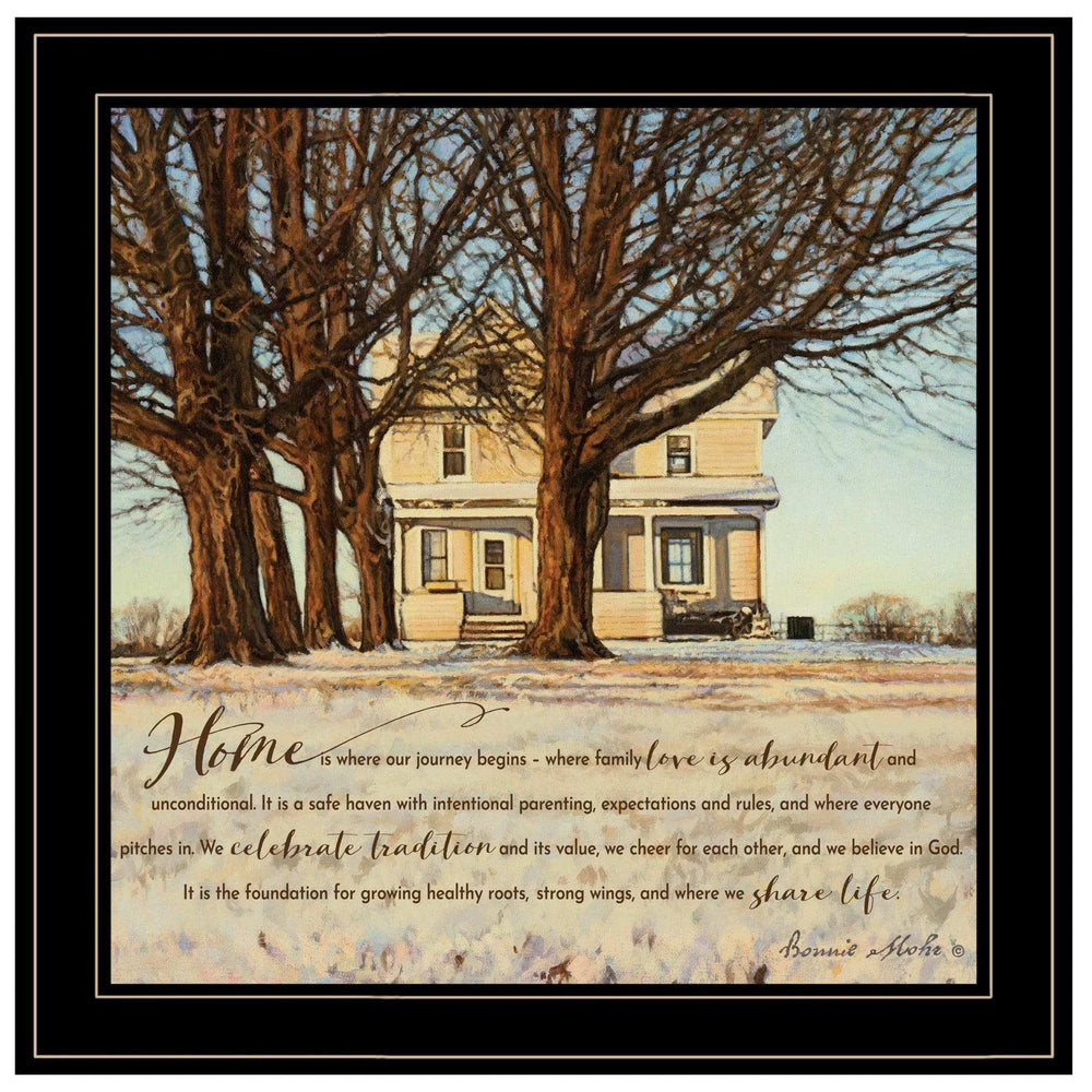 Home 2 Black Framed Print Wall Art - Homeroots - Flyclothing LLC