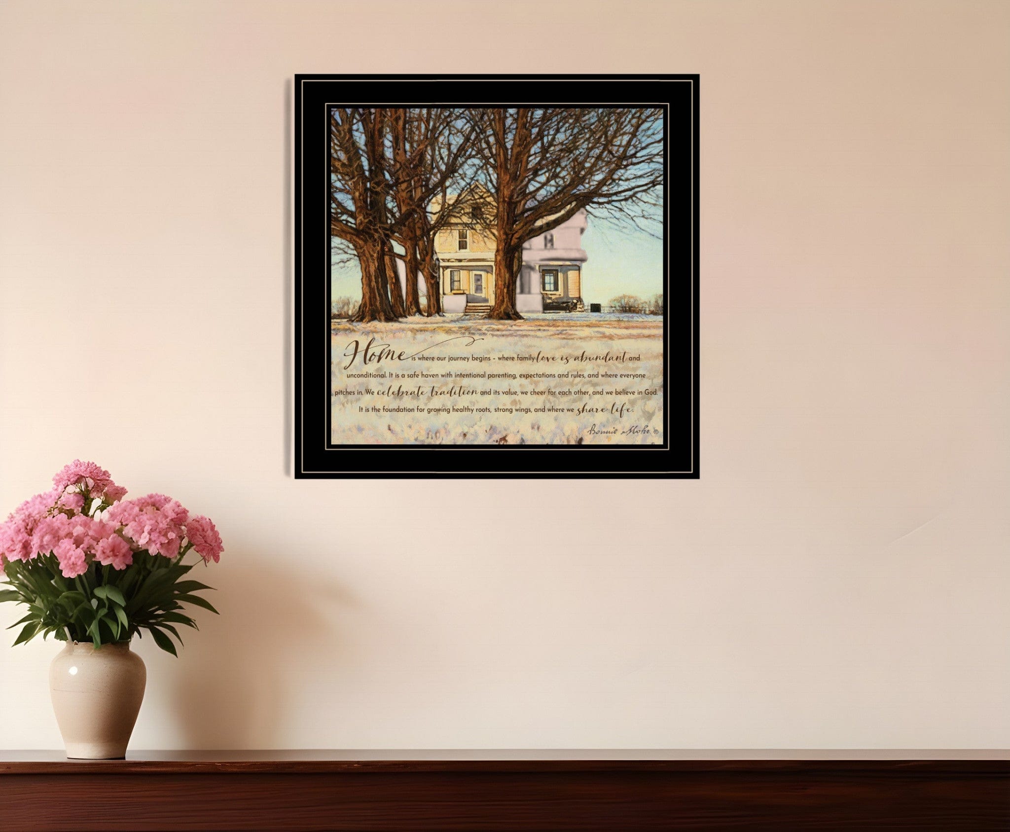 Home 2 Black Framed Print Wall Art - Homeroots