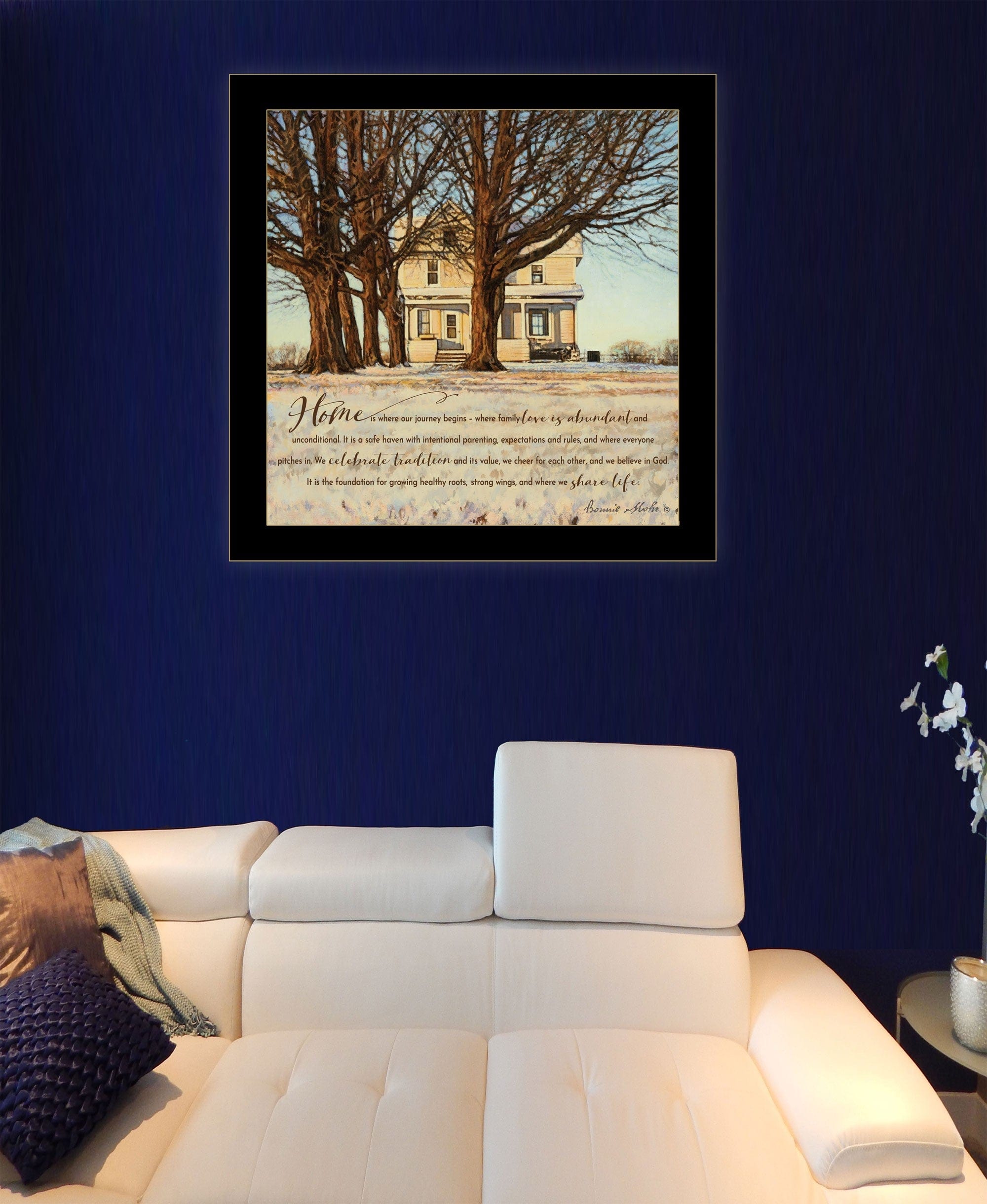 Home 3 Black Framed Print Wall Art - Homeroots