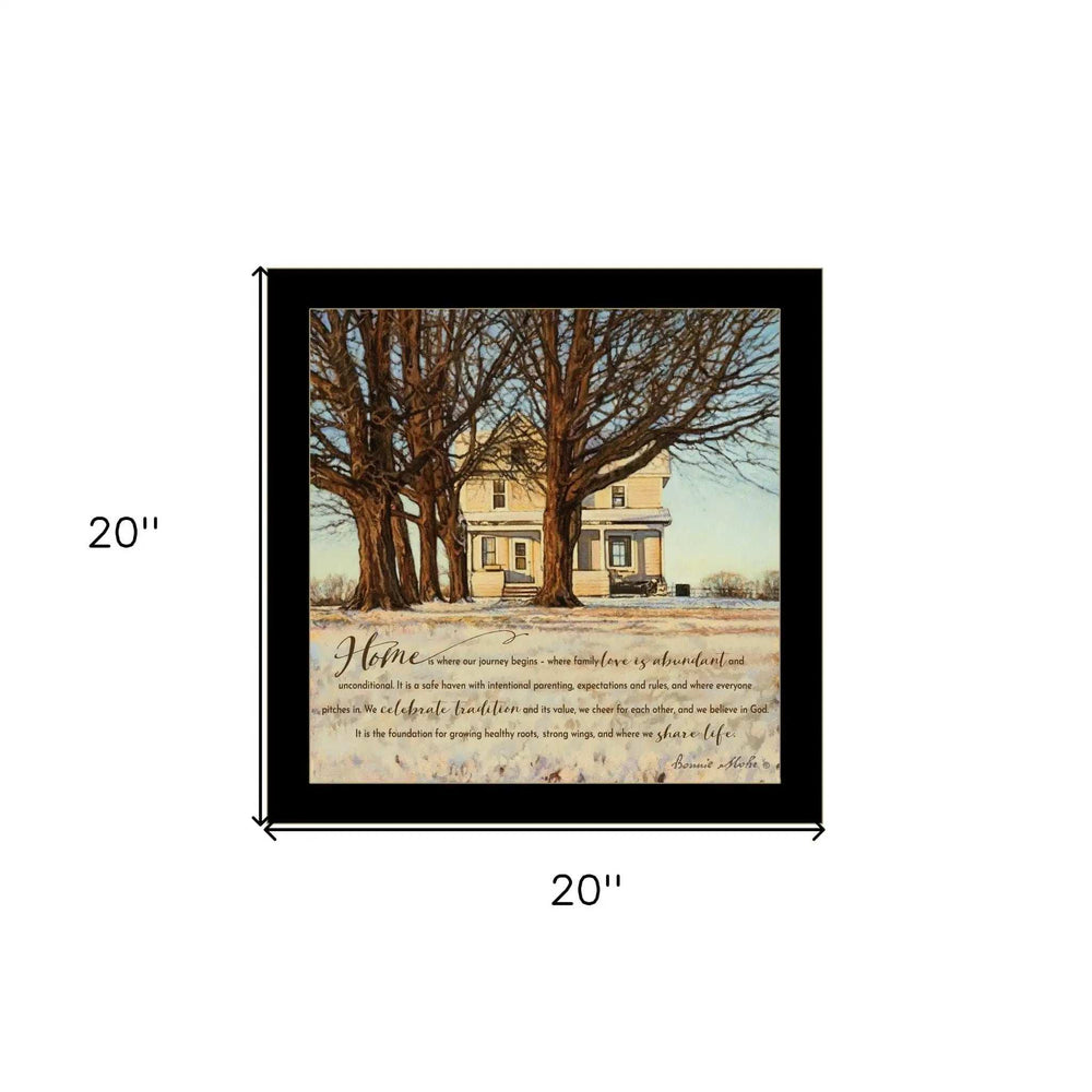 Home 3 Black Framed Print Wall Art - Homeroots - Flyclothing LLC
