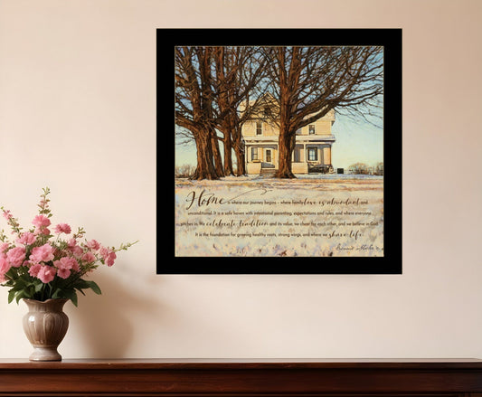 Home 3 Black Framed Print Wall Art - Homeroots