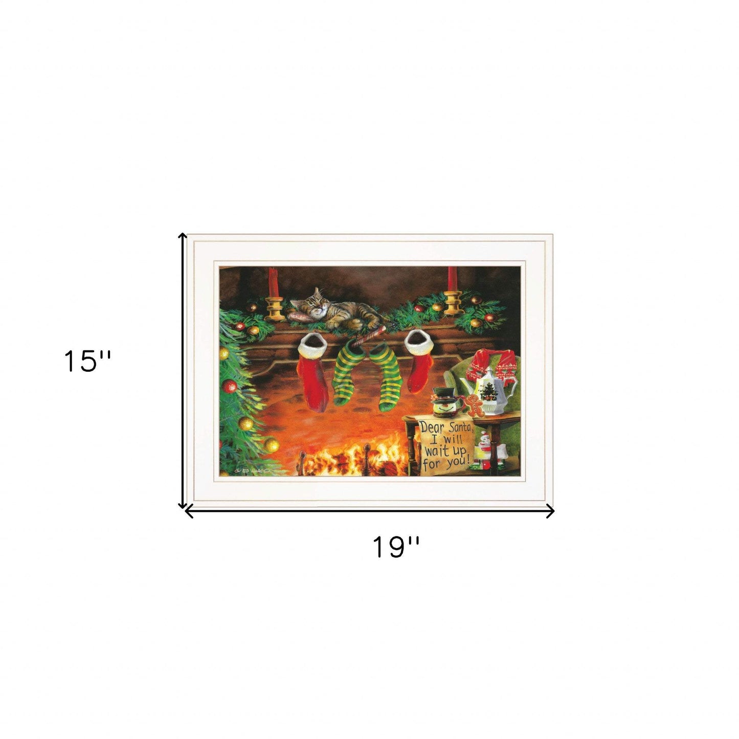 I Will Wait Up 2 White Framed Print Wall Art - Homeroots - Flyclothing LLC