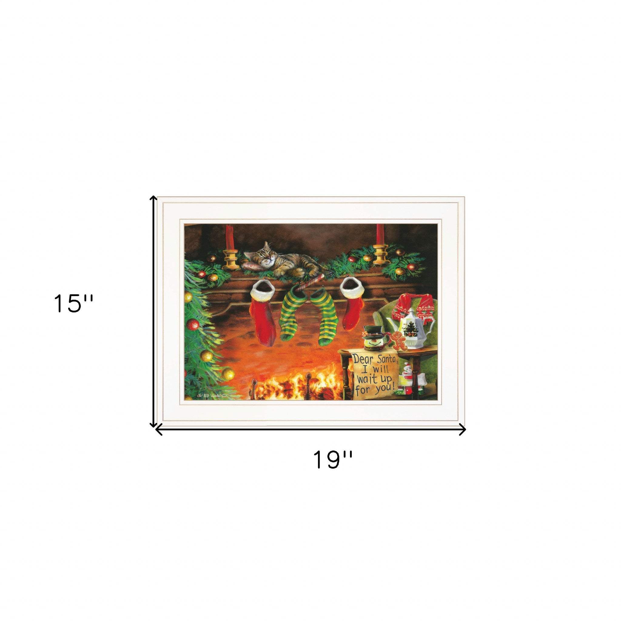 I Will Wait Up 2 White Framed Print Wall Art - Homeroots - Flyclothing LLC