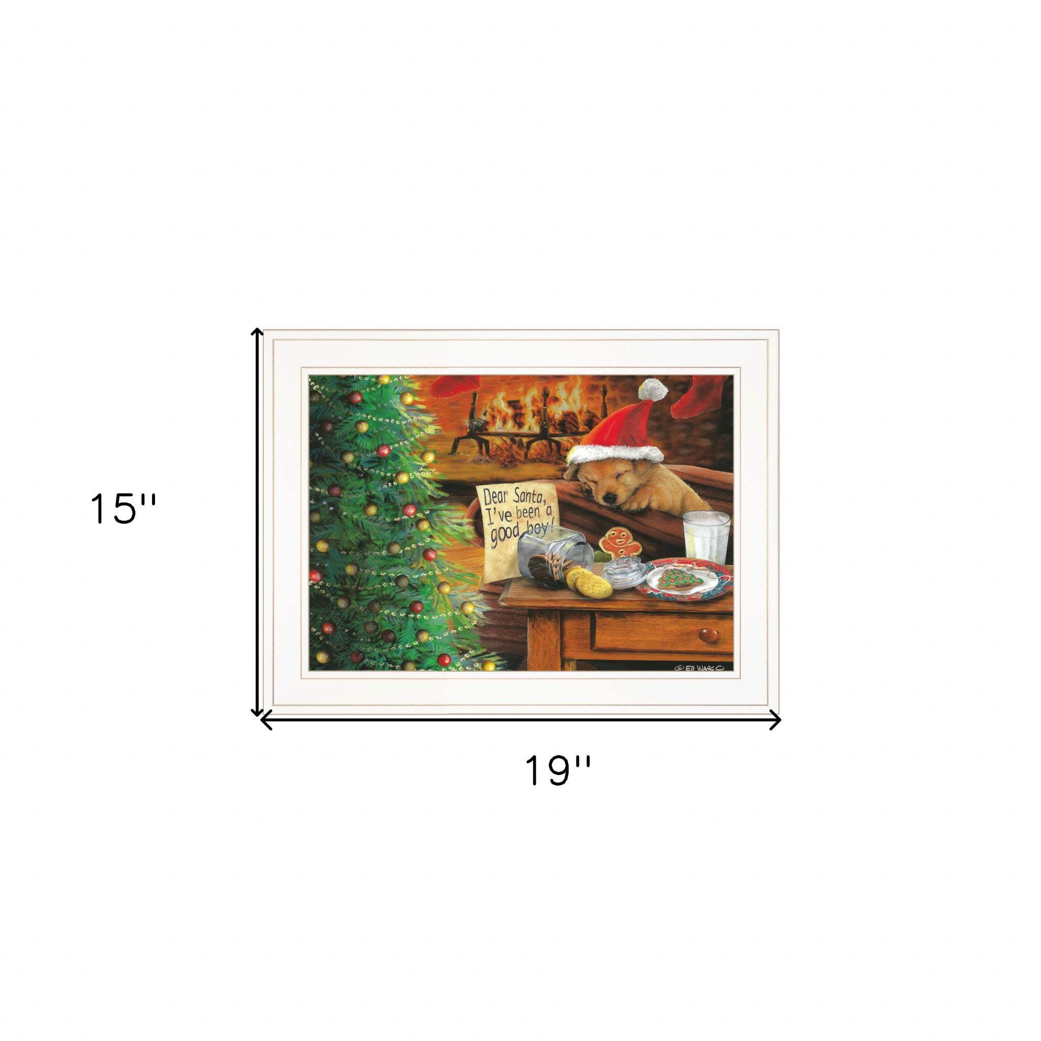 Ive Been A Good Boy 2 White Framed Print Wall Art - Homeroots - Flyclothing LLC