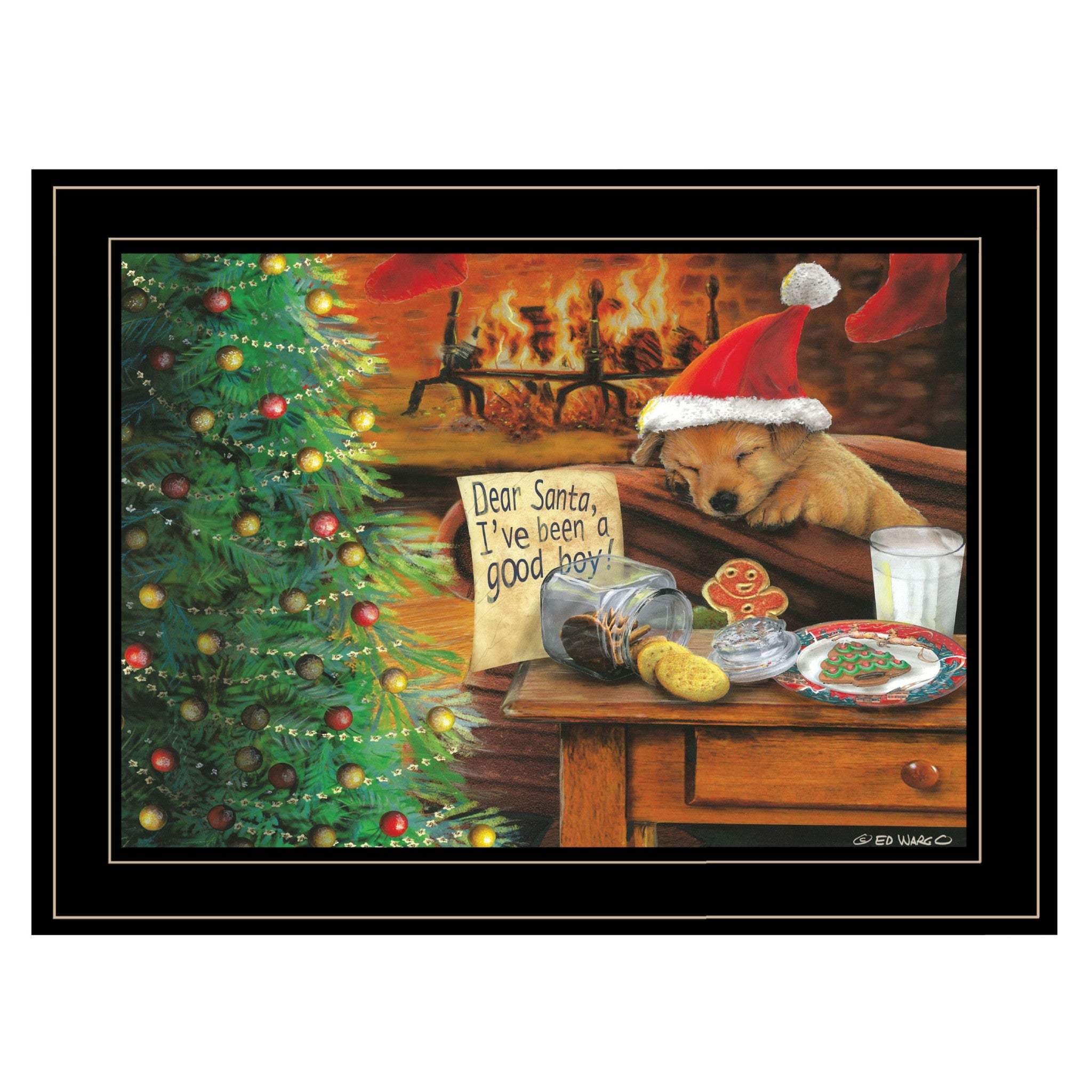 Ive Been A Good Boy 3 Black Framed Print Wall Art - Homeroots - Flyclothing LLC