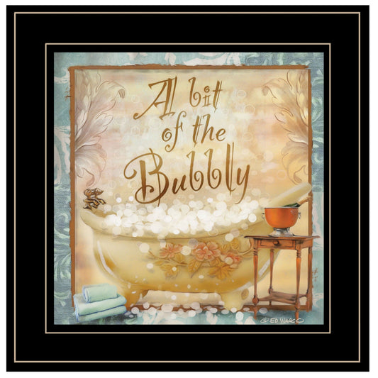 A Bit of Bubbly 2 Black Framed Print Bathroom Wall Art - Homeroots