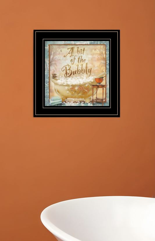 A Bit of Bubbly 2 Black Framed Print Bathroom Wall Art - Homeroots