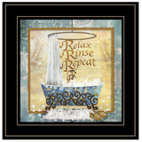 Relax Rinse Repeat 2 Black Framed Print Bathroom Wall Art - Homeroots