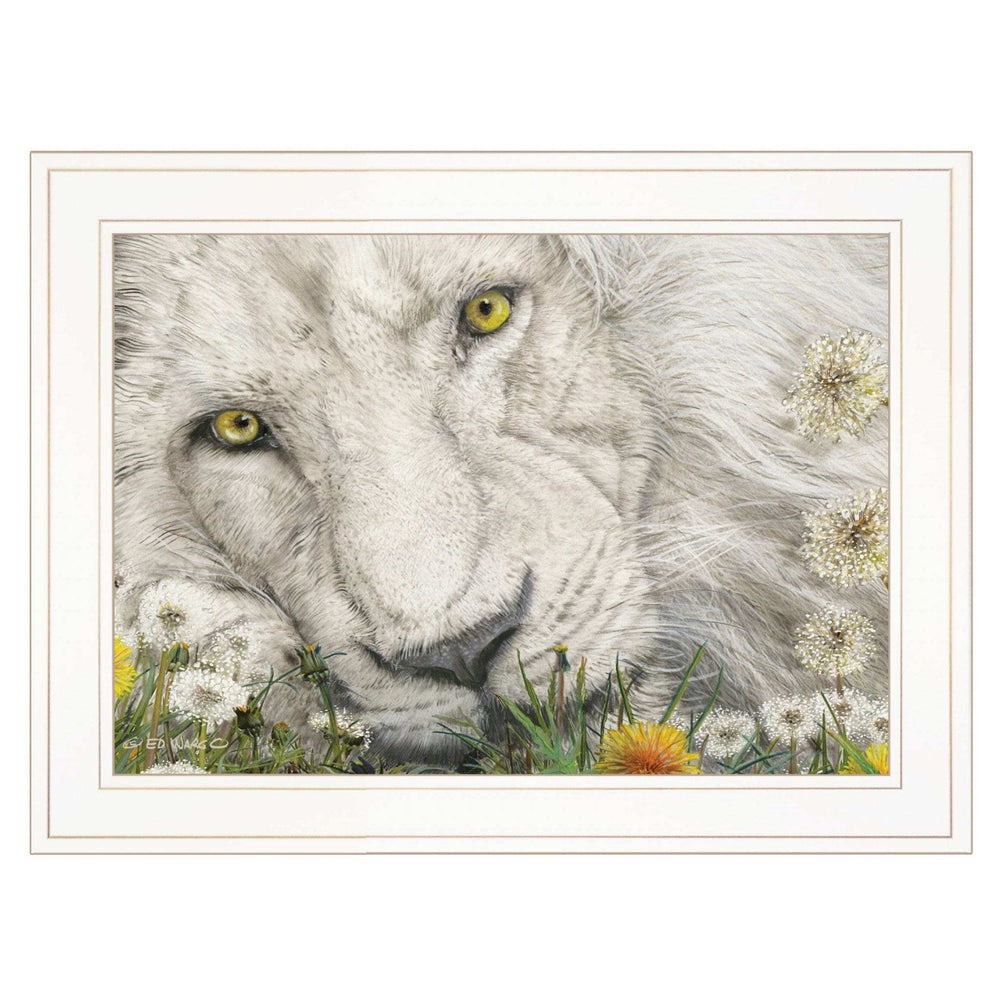 Dandy Lion 2 White Framed Print Wall Art - Homeroots - Flyclothing LLC
